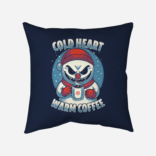 Snowman Evil Coffee-None-Removable Cover-Throw Pillow-Studio Mootant