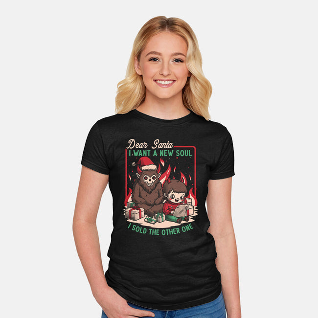 Christmas Demon Pact-Womens-Fitted-Tee-Studio Mootant