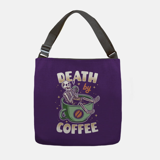 Death By Coffee-None-Adjustable Tote-Bag-Olipop