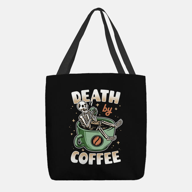 Death By Coffee-None-Basic Tote-Bag-Olipop