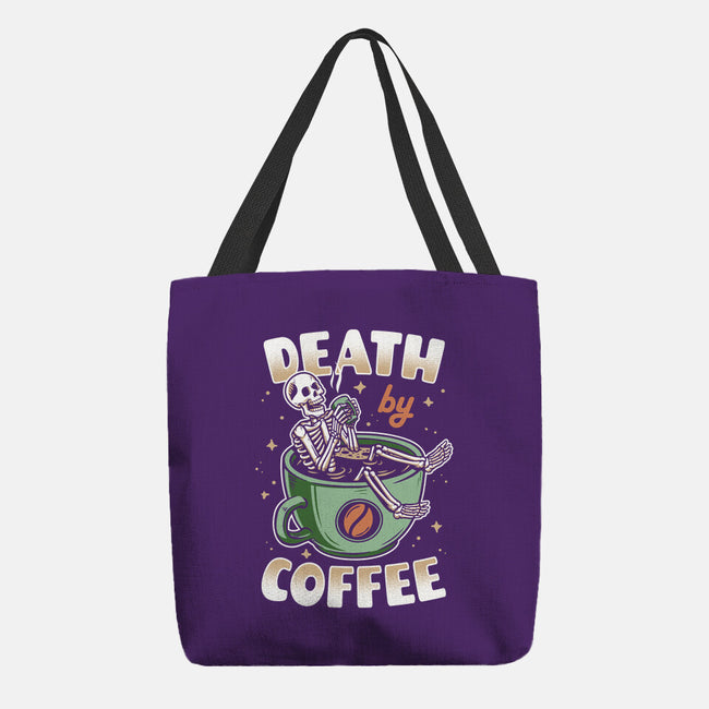 Death By Coffee-None-Basic Tote-Bag-Olipop
