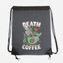 Death By Coffee-None-Drawstring-Bag-Olipop