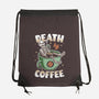 Death By Coffee-None-Drawstring-Bag-Olipop