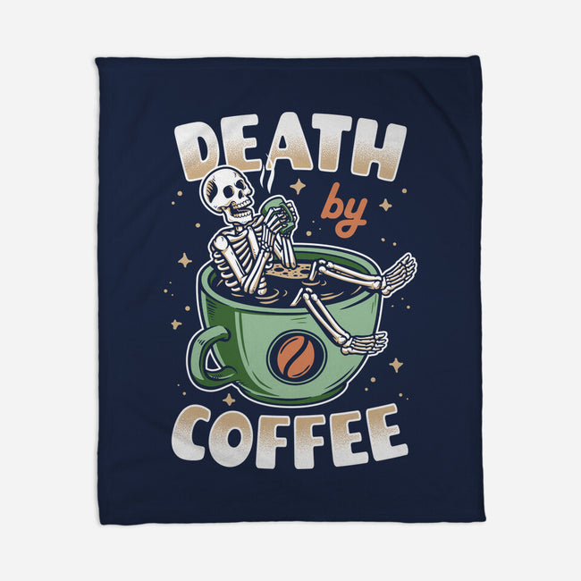 Death By Coffee-None-Fleece-Blanket-Olipop