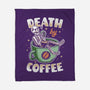 Death By Coffee-None-Fleece-Blanket-Olipop