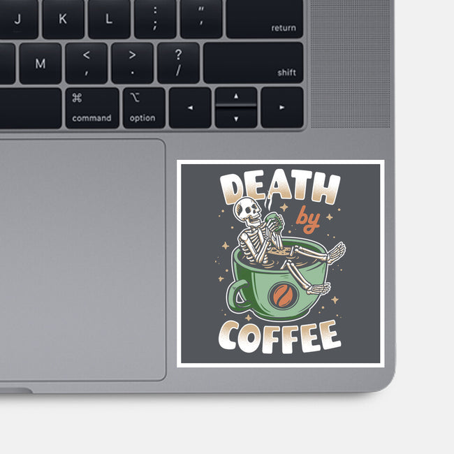 Death By Coffee-None-Glossy-Sticker-Olipop