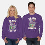 Death By Coffee-Unisex-Crew Neck-Sweatshirt-Olipop