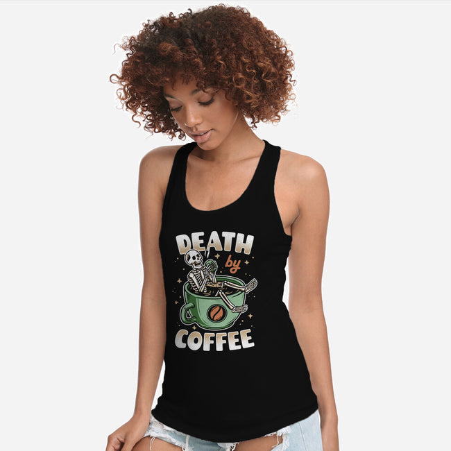 Death By Coffee-Womens-Racerback-Tank-Olipop