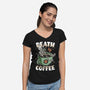 Death By Coffee-Womens-V-Neck-Tee-Olipop