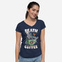 Death By Coffee-Womens-V-Neck-Tee-Olipop