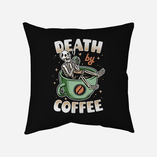 Death By Coffee-None-Removable Cover w Insert-Throw Pillow-Olipop