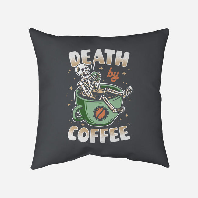 Death By Coffee-None-Removable Cover w Insert-Throw Pillow-Olipop