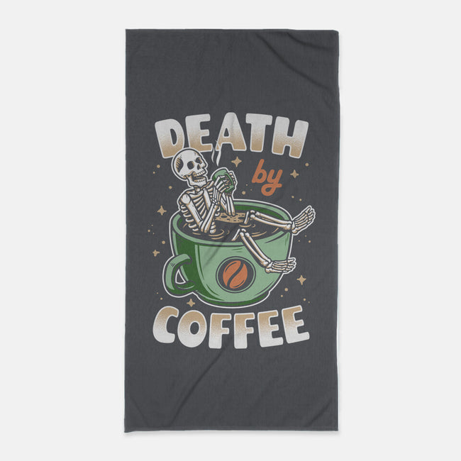 Death By Coffee-None-Beach-Towel-Olipop