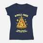 O Pizza Tree-Womens-V-Neck-Tee-Boggs Nicolas