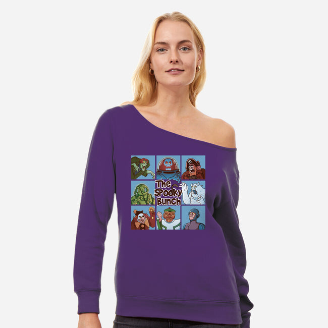 Spooky Bunch-Womens-Off Shoulder-Sweatshirt-Skullpy