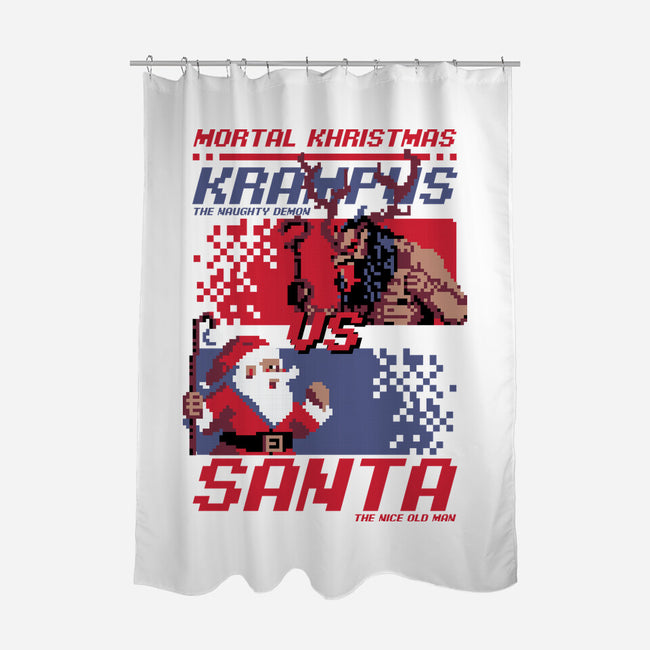 Christmas Fight-None-Polyester-Shower Curtain-Studio Mootant