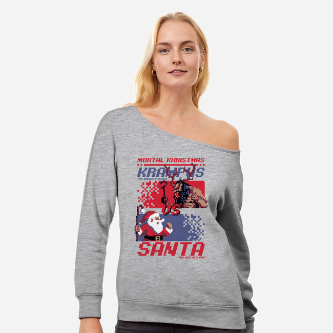 Christmas Fight-Womens-Off Shoulder-Sweatshirt-Studio Mootant