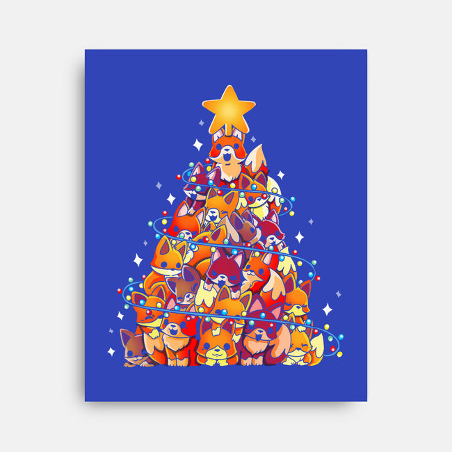 Foxes Tree-None-Stretched-Canvas-Vallina84