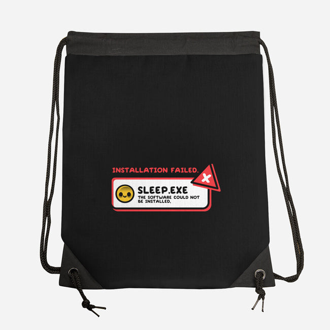 Installation Sleep Failed-None-Drawstring-Bag-NemiMakeit