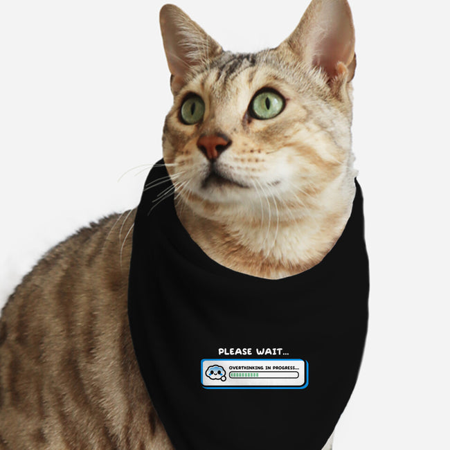 Overthinking In Progress-Cat-Bandana-Pet Collar-NemiMakeit