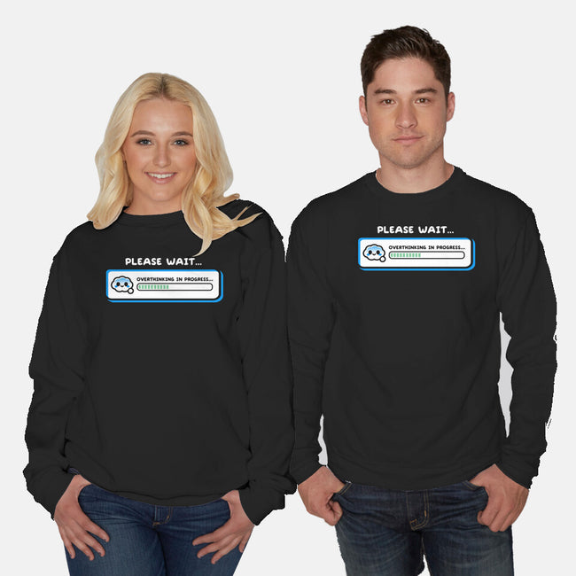 Overthinking In Progress-Unisex-Crew Neck-Sweatshirt-NemiMakeit