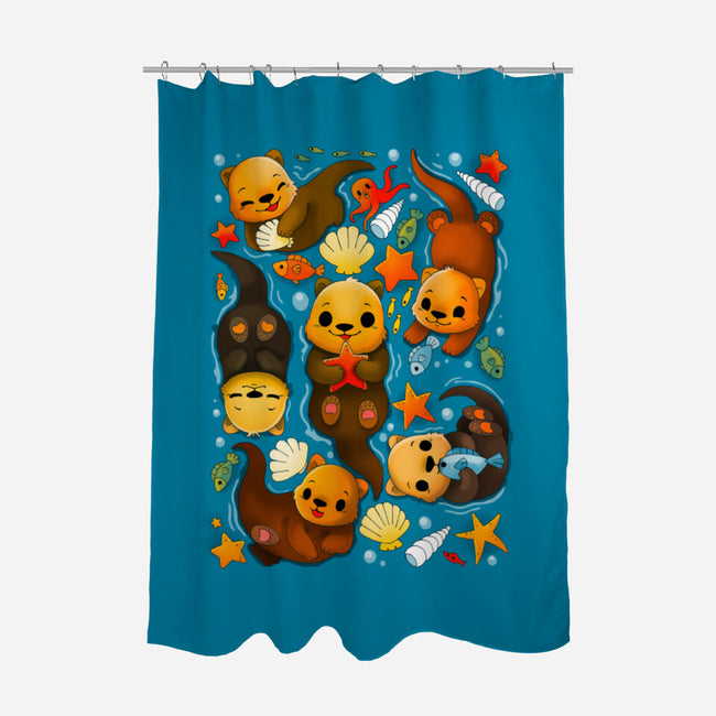 Otters-None-Polyester-Shower Curtain-Vallina84