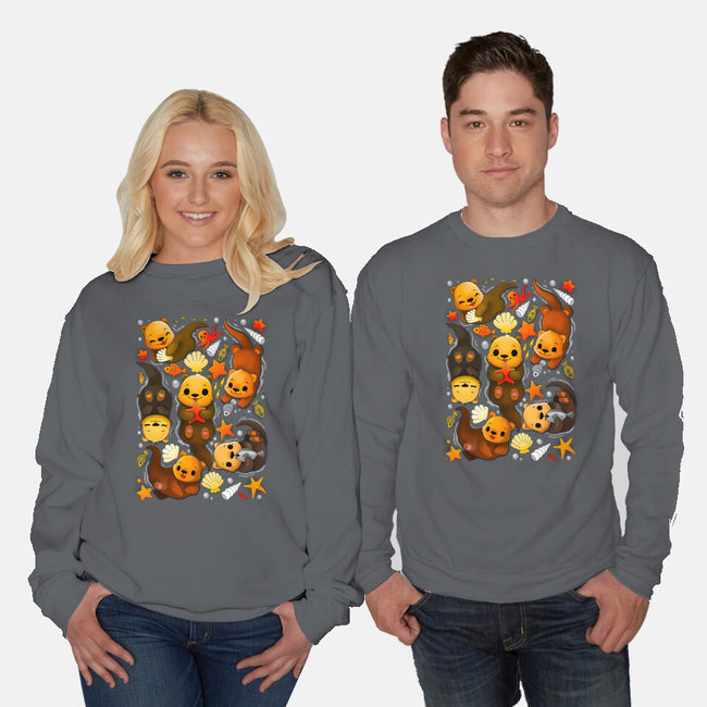 Otters-Unisex-Crew Neck-Sweatshirt-Vallina84