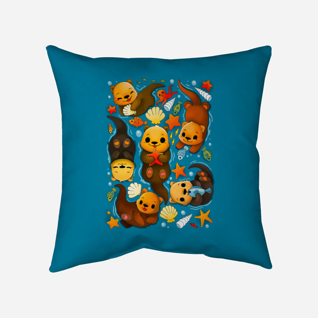 Otters-None-Removable Cover-Throw Pillow-Vallina84