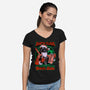 Dark Lord Christmas-Womens-V-Neck-Tee-Studio Mootant