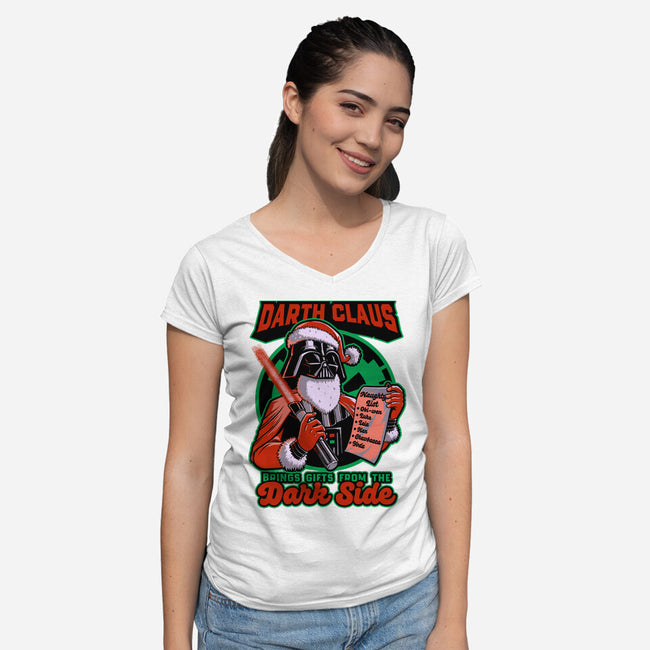 Dark Lord Christmas-Womens-V-Neck-Tee-Studio Mootant