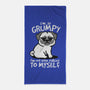 Grumpy Dog-None-Beach-Towel-NemiMakeit