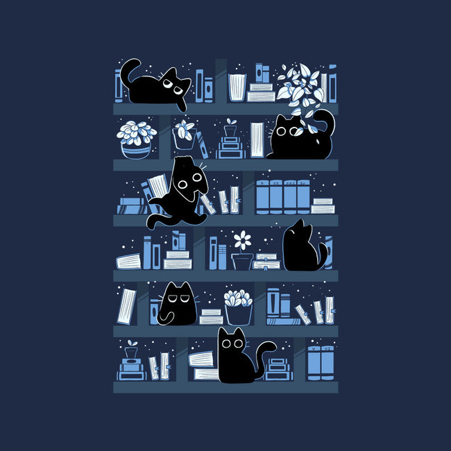 Purrfect Library-Mens-Long Sleeved-Tee-tobefonseca