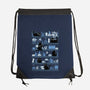 Purrfect Library-None-Drawstring-Bag-tobefonseca