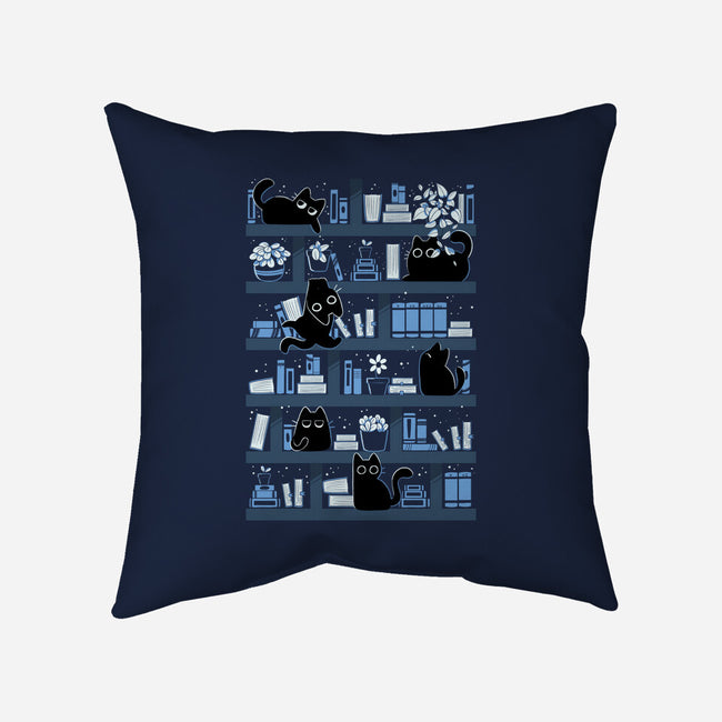 Purrfect Library-None-Non-Removable Cover w Insert-Throw Pillow-tobefonseca