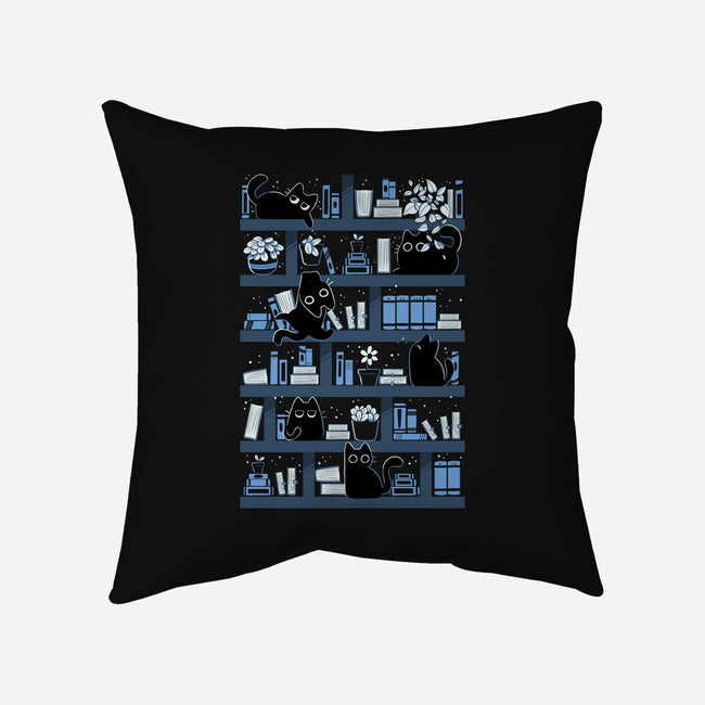 Purrfect Library-None-Removable Cover w Insert-Throw Pillow-tobefonseca