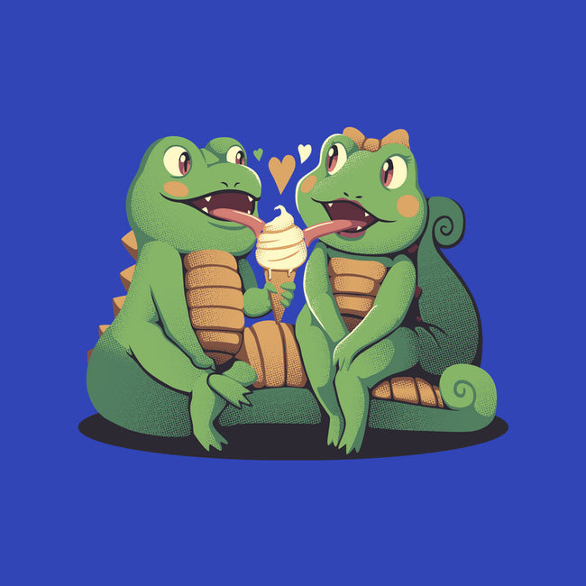 Gecko Love Ice Cream-Womens-V-Neck-Tee-tobefonseca