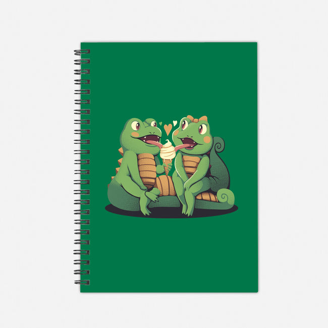 Gecko Love Ice Cream-None-Dot Grid-Notebook-tobefonseca