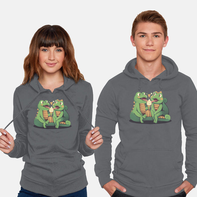 Gecko Love Ice Cream-Unisex-Pullover-Sweatshirt-tobefonseca