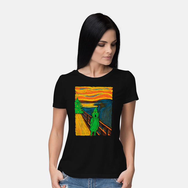 The Scream Of The Grinch-Womens-Basic-Tee-Umberto Vicente