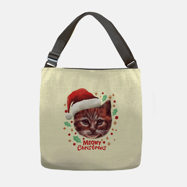 Wish You A Meowy Christmas-None-Adjustable Tote-Bag-dandingeroz