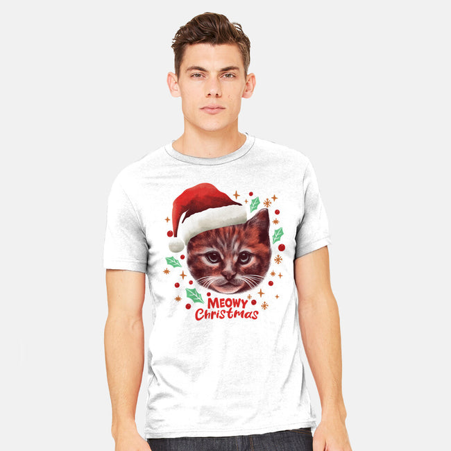 Wish You A Meowy Christmas-Mens-Heavyweight-Tee-dandingeroz