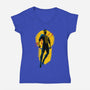 Teenage Hero-Womens-V-Neck-Tee-teesgeex