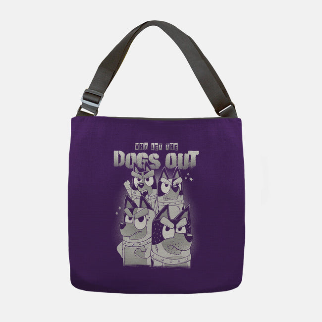 Who Let The Dogs Out-None-Adjustable Tote-Bag-GODZILLARGE