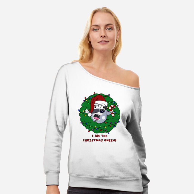 Christmas Queen-Womens-Off Shoulder-Sweatshirt-Alexhefe