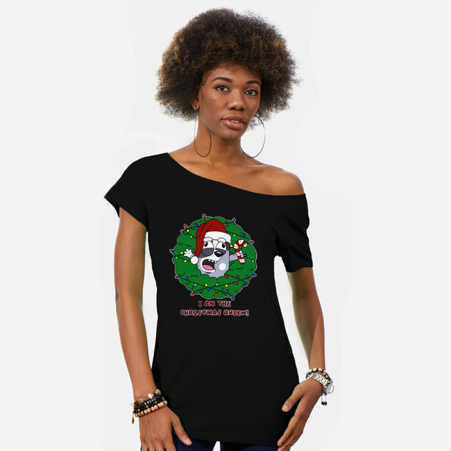 Christmas Queen-Womens-Off Shoulder-Tee-Alexhefe