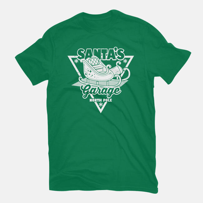 Santa's Garage-Womens-Fitted-Tee-Boggs Nicolas