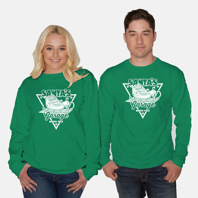 Santa's Garage-Unisex-Crew Neck-Sweatshirt-Boggs Nicolas