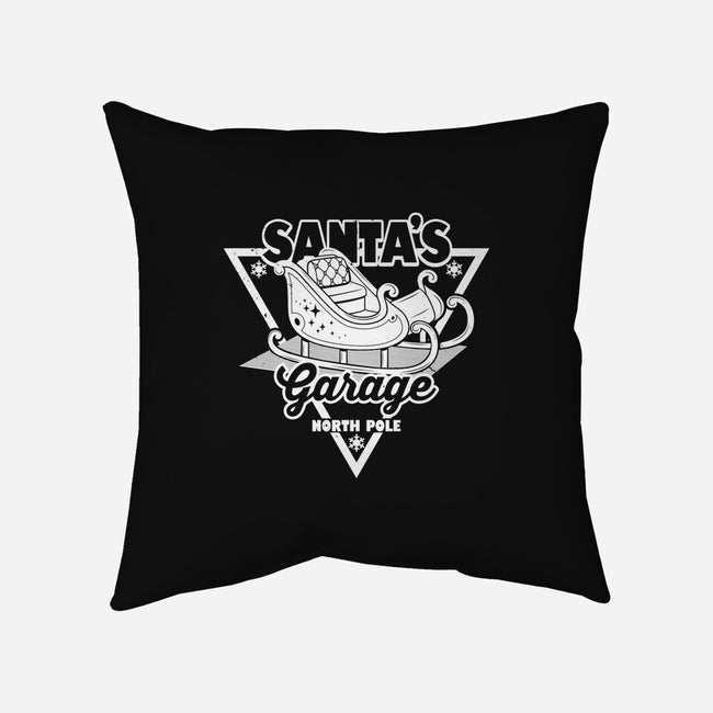 Santa's Garage-None-Removable Cover w Insert-Throw Pillow-Boggs Nicolas