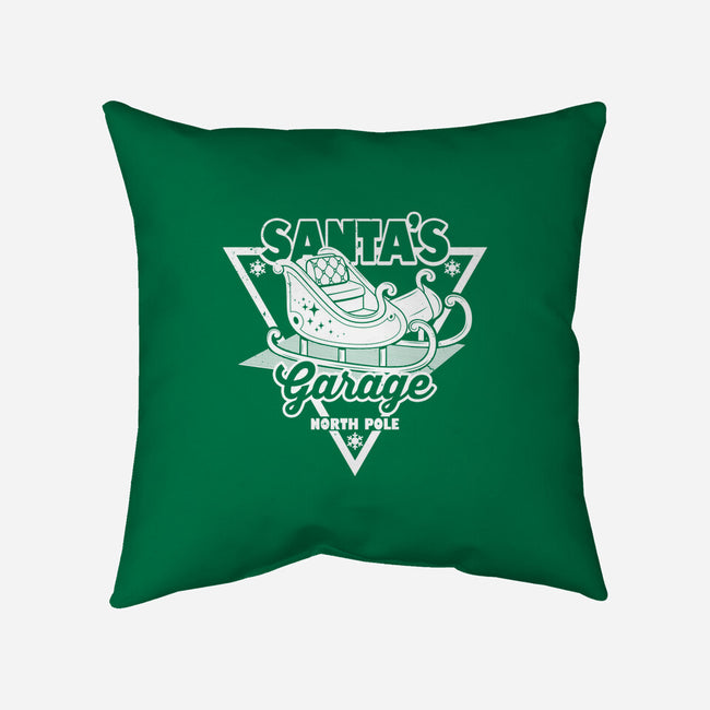 Santa's Garage-None-Removable Cover w Insert-Throw Pillow-Boggs Nicolas