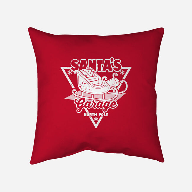 Santa's Garage-None-Removable Cover w Insert-Throw Pillow-Boggs Nicolas